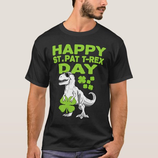 Happy St Pat Trex Day Dino St Patricks Day Toddler T-shirt (Voorkant)