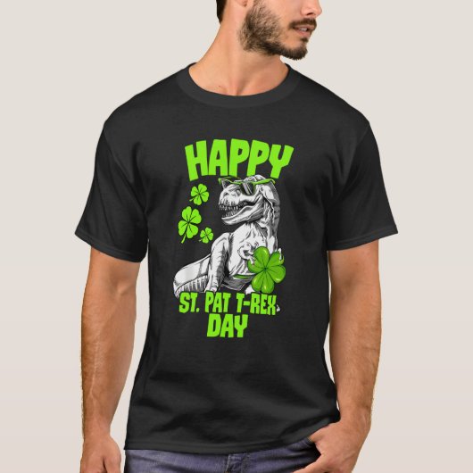 Happy St Pat Trex Day Dino St Patricks Day Toddler T-shirt (Voorkant)