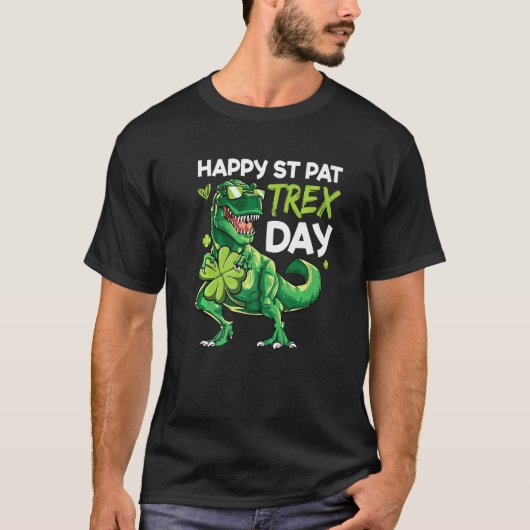 Happy St Pat Trex Day Dino St Patricks Day Toddler T-shirt (Voorkant)