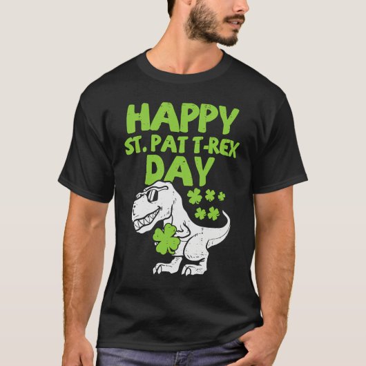 Happy St Pat Trex Day Dino St Patricks Day Toddler T-shirt (Voorkant)