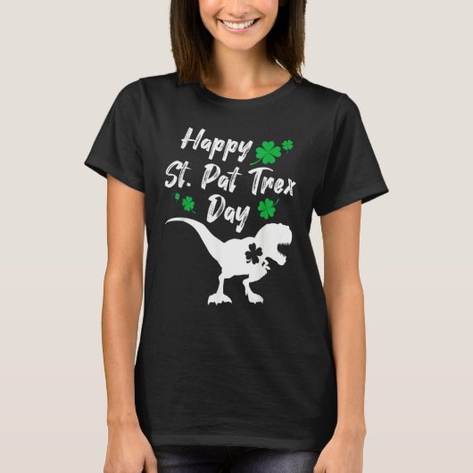 Happy St Pat Trex Day Dinosaur St Patrick's Day T-shirt (Voorkant)