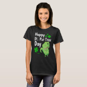 Happy St. Pat Trex Day Dinosaur St. Patrick's Day T-shirt (Voorkant volledig)
