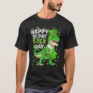 Happy St Pat Trex Day Dinosaur St Patricks Day Tod T-shirt