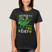 Happy St Pat Trex Day Dinosaur St Patricks Day Tod T-shirt (Voorkant)