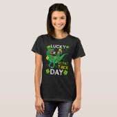 Happy St Pat Trex Day Dinosaur St Patricks Day Tod T-shirt (Voorkant volledig)