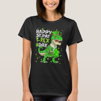 Happy St Pat Trex Day Dinosaur St Patricks Day Tod T-shirt