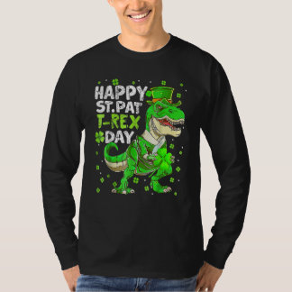 Happy St Pat Trex Day Dinosaur St Patricks Day Tod T-shirt