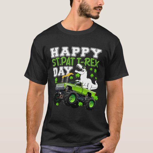 Happy St Pat Trex Day Dinosaur St Patricks Day Tod T-shirt (Voorkant)