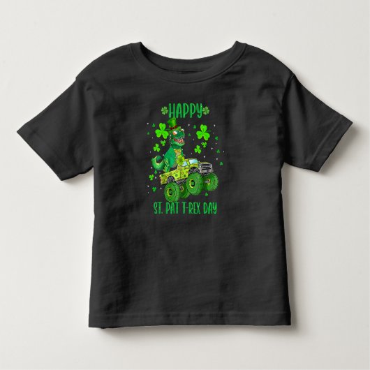 Happy St Pat Trex Day Dinosaur Toddler St Patricks Kinder Shirts (Voorkant)