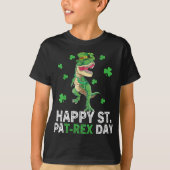 Happy St Pat Trex Day Dinosaur Toddler St Patricks T-shirt (Voorkant)