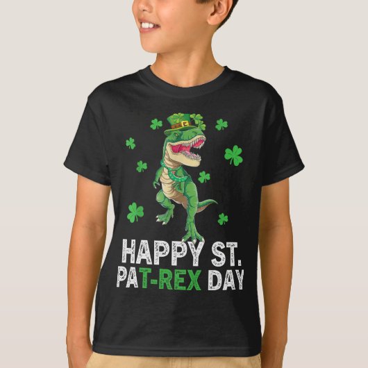 Happy St Pat Trex Day Dinosaur Toddler St Patricks T-shirt (Voorkant)