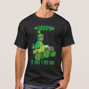 Happy St Pat Trex Day Funny Patricks Day Dinosaur T-shirt