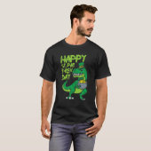 Happy St Pat Trex Day Funny Patricks Day Dinosaur T-shirt (Voorkant volledig)