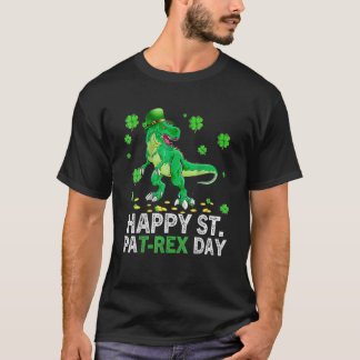 Happy St Pat Trex Day Mannen Vrouwen Kinderen St P T-shirt