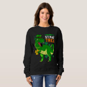 Happy St Pat Trex Day Saint Patrick Dinosaur Boys Trui (Voorkant volledig)