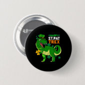 Happy St Pat Trex Day Saint Patricks Dinosaurus Ronde Button 5,7 Cm (Voorkant /achterkant)