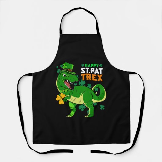 Happy St Pat Trex Day Saint Patricks Dinosaurus Schort (Voorkant)