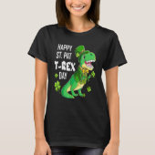 Happy St Pat Trex Day St Patricks Day Dinosaur Luc T-shirt (Voorkant)