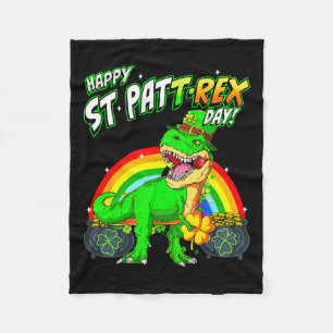 Happy St Pat Trex Day St Patricks Day Schattige Di Fleece Deken