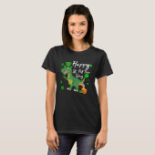Happy St. Pat Trex Day T-Shirt Dinosaur St. Patric (Voorkant volledig)