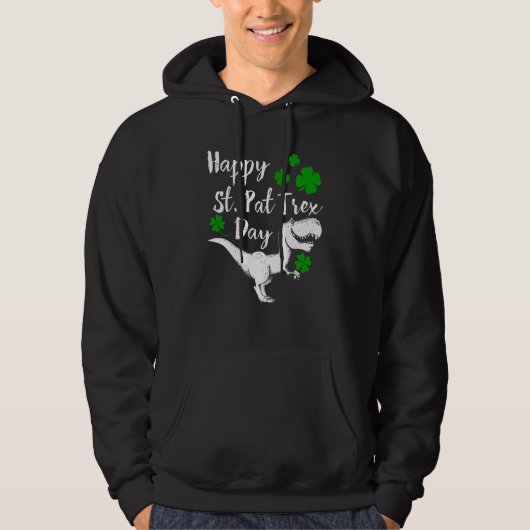 Happy St Pat Trex Day T Shirt Dinosaur St Patrick (Voorkant)