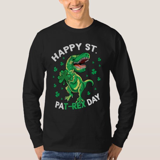 Happy St Patrex Day Funny Irish T-Rex Saint Patric T-shirt (Voorkant)