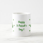 Happy St Patri Minimalist Cute Coffee Mok (Center)