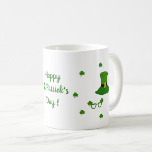 Happy St Patri Minimalist Cute Coffee Mok