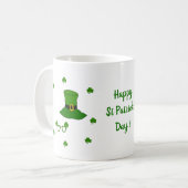 Happy St Patri Minimalist Cute Coffee Mok (Voorkant links)
