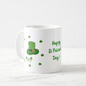 Happy St Patri Minimalist Cute Coffee Mok (Voorkant links)