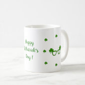 Happy St Patri Minimalist Cute Coffee Mok (Voorkant rechts)