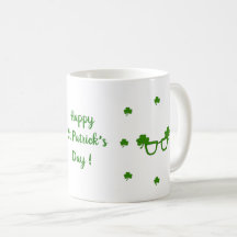 Happy St Patri Minimalist Cute Coffee Mok