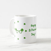 Happy St Patri Minimalist Cute Coffee Mok (Voorkant links)