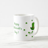 Happy St Patri Minimalist Cute Coffee Mok (Voorkant rechts)