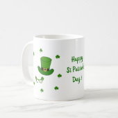 Happy St Patri Minimalist Cute Coffee Mok (Voorkant links)