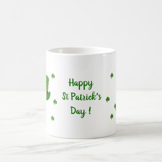 Happy St Patri Minimalist Cute Coffee Mok (Center)
