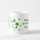 Happy St Patri Minimalist Cute Coffee Mok (Voorkant links)