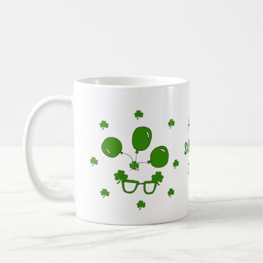 Happy St Patri Minimalist Cute Coffee Mok (Links)