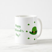 Happy St Patri Minimalist Cute Coffee Mok (Voorkant rechts)
