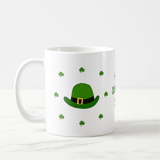 Happy St Patri Minimalist Cute Coffee Mok (Links)