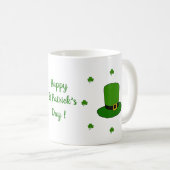 Happy St Patri Minimalist Cute Coffee Mok (Voorkant rechts)