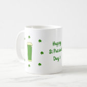 Happy St Patri Minimalist Cute Coffee Mok (Voorkant links)