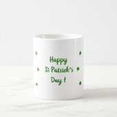 Happy St Patri Minimalist Cute Coffee Mok (Center)