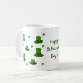 Happy St Patri Minimalist Cute Coffee Mok (Voorkant links)