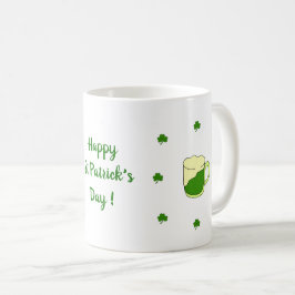 Happy St Patri Minimalist Cute Coffee Mok