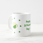 Happy St Patri Minimalist Cute Coffee Mok (Voorkant links)