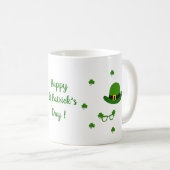 Happy St Patri Minimalist Cute Coffee Mok (Voorkant rechts)