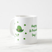 Happy St Patri Minimalist Cute Coffee Mok (Voorkant links)