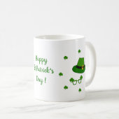 Happy St Patri Minimalist Cute Coffee Mok (Voorkant rechts)