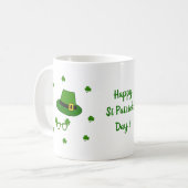 Happy St Patri Minimalist Cute Coffee Mok (Voorkant links)